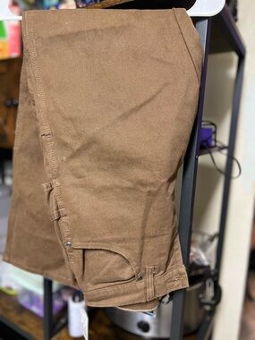 Dickies Utility Brown Canvas Skirt with Belt Loop Detail